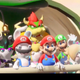 Mario characters and the Rabbids stare out at the horizon.